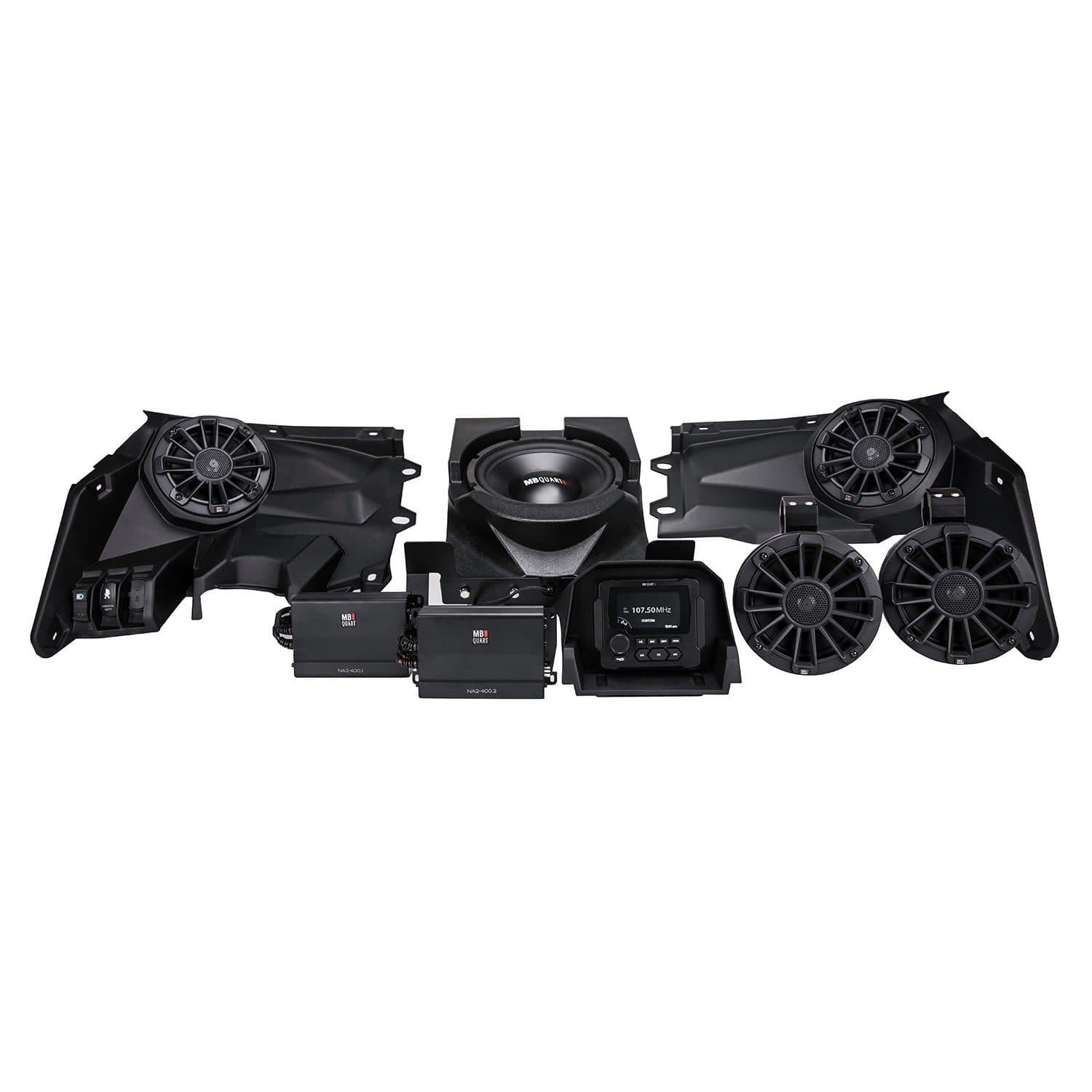 STAGE 5 Panel de Montaje para CAN-AM 4 Bocinas,1 Subwoofer, MBQX-STG5-1 MB QUART