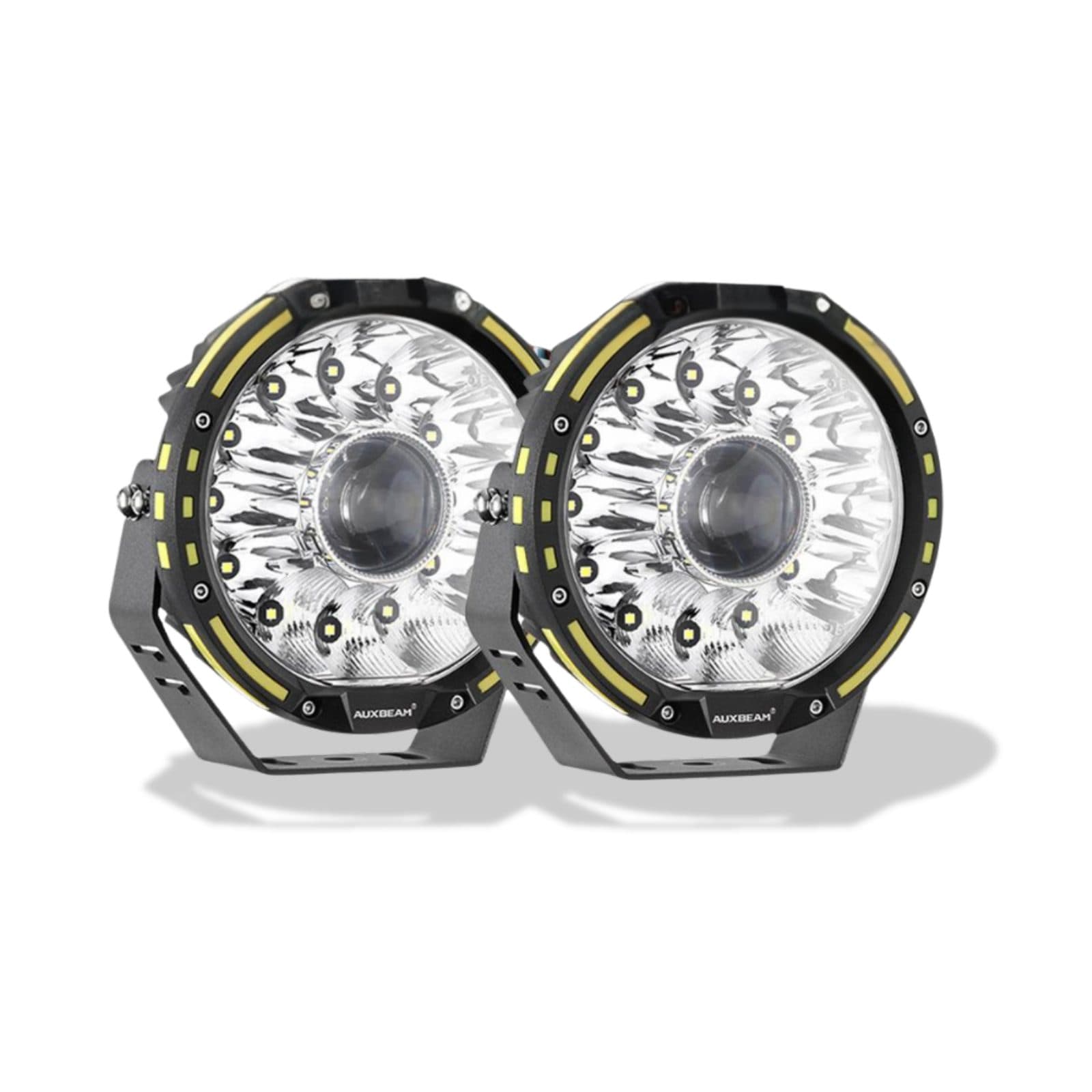 Par de Luces LED Blancas don DRL Ambar 360-PRO de 8.5 pulgadas 220W Auxbeam