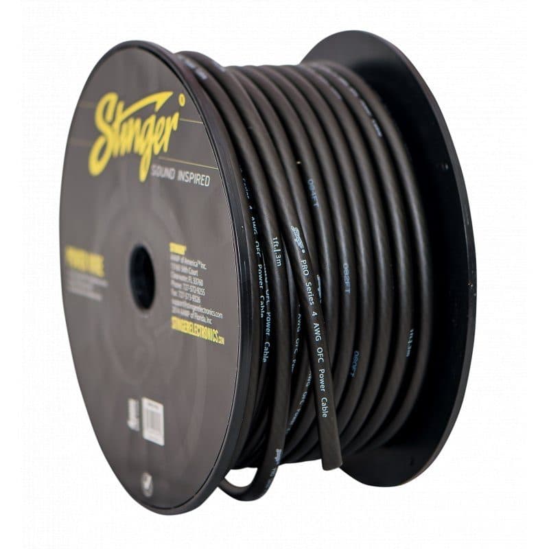 Rollo de Cable PRO de Corriente/ Alimentacion Calibre 4 100 Pies STINGER